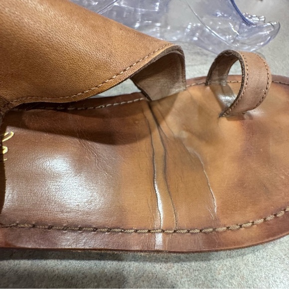 Free People Sant Antonia Distressed Brown Slides Toe Loop Sandals 39 US 8.5 - Picture 10 of 10